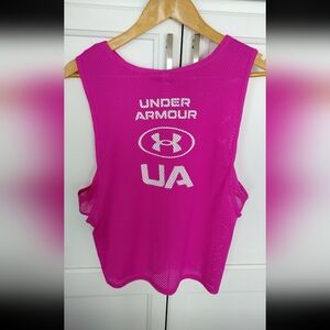 Under Armour Pink Mesh Tank Top L